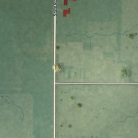 Second close-up of the map of Mellott, Indiana print showing more streets and buildings
