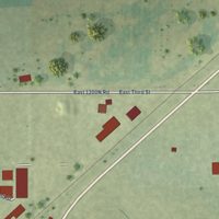 Second close-up of the map of Melvin, Illinois print showing more streets and buildings