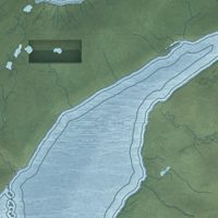 Second close-up of the map of Mendeltna, Alaska print showing more streets and buildings