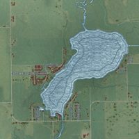 Second close-up of the map of Mendon, St. Joseph County, Michigan print showing more streets and buildings