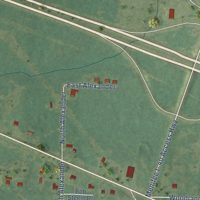 Second close-up of the map of Menifee, Arkansas print showing more streets and buildings