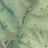 Second close-up of the map of Menominee, Illinois print showing more streets and buildings