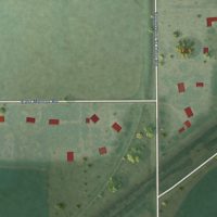 Second close-up of the map of Mentor, Kansas print showing more streets and buildings