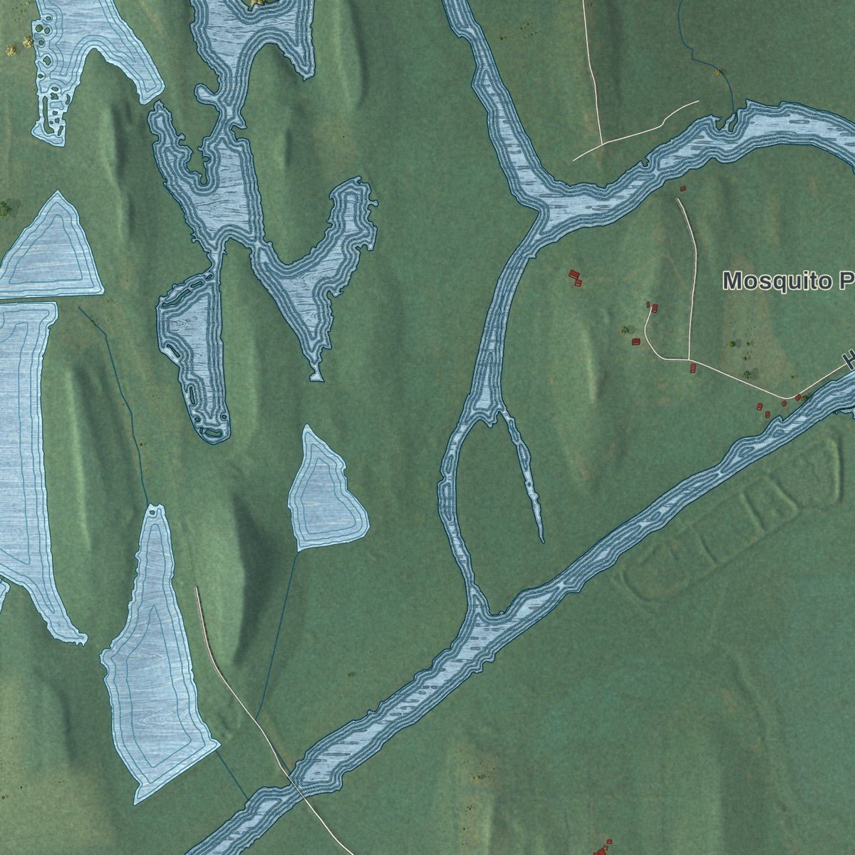 Second close-up of the map of Mentz, New York print showing more streets and buildings