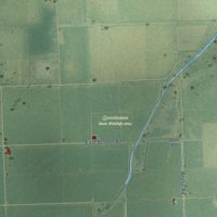 Second close-up of the map of Merritt, Michigan print showing more streets and buildings