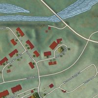 Second close-up of the map of Merritt Park, New York print showing more streets and buildings