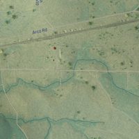 Second close-up of the map of Merryville, Louisiana print showing more streets and buildings