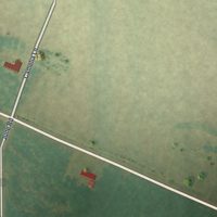 Second close-up of the map of Mershon, Georgia print showing more streets and buildings