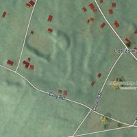 Second close-up of the map of Mertztown, Pennsylvania print showing more streets and buildings