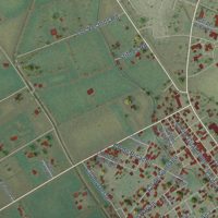 Second close-up of the map of Mesilla, New Mexico print showing more streets and buildings