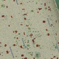 Second close-up of the map of Mesquite, New Mexico print showing more streets and buildings