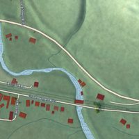 Second close-up of the map of Metamora, Indiana print showing more streets and buildings