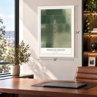 Mexican Colony, California map, 18 x 24 inch print in a white frame in a home office
