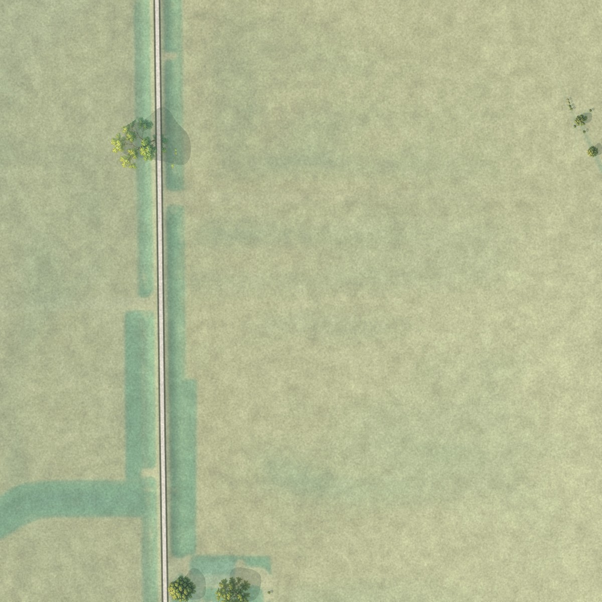 Second close-up of the map of Meyer, Iowa print showing more streets and buildings
