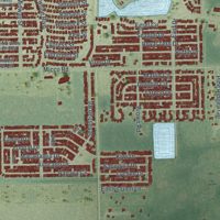 Second close-up of the map of Micco, Florida print showing more streets and buildings