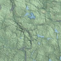 Second close-up of the map of Michigamme, Michigan print showing more streets and buildings