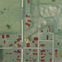 Second close-up of the map of Michigantown, Indiana print showing more streets and buildings