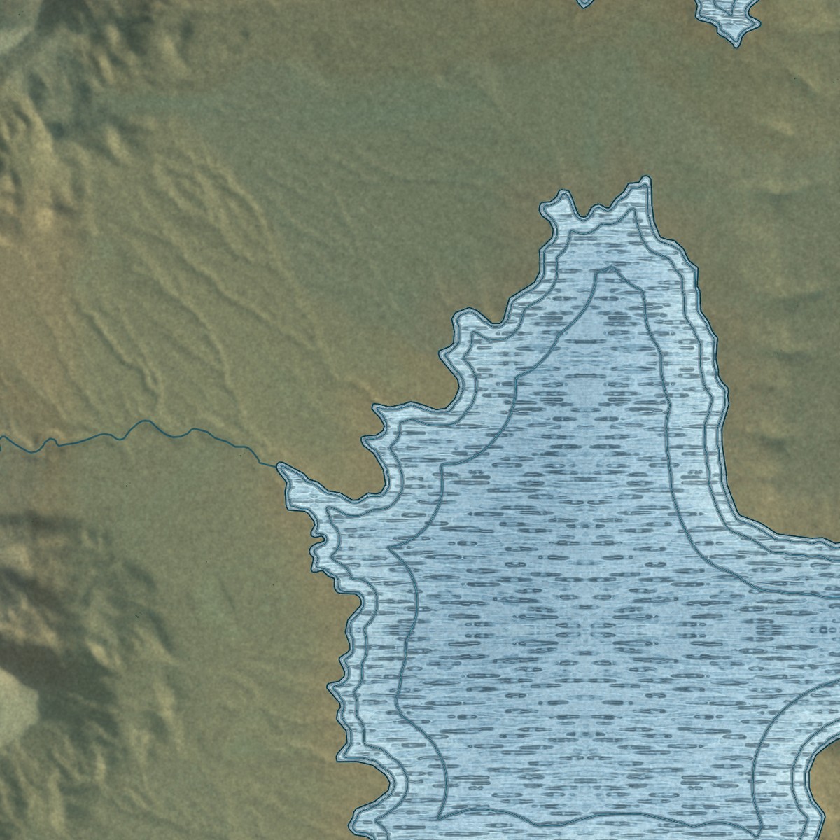 Second close-up of the map of Middle Mesa, New Mexico print showing more streets and buildings