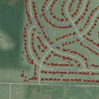 Second close-up of the map of Middlebranch, Ohio print showing more streets and buildings