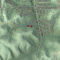 Second close-up of the map of Middlesex, Butler County, Pennsylvania print showing more streets and buildings