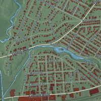 Second close-up of the map of Middlesex, New Jersey print showing more streets and buildings