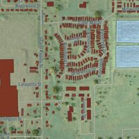Second close-up of the map of Middleville, Michigan print showing more streets and buildings