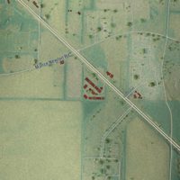 Second close-up of the map of Midland City, Alabama print showing more streets and buildings