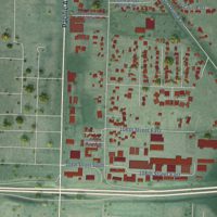 Second close-up of the map of Midland, Washington print showing more streets and buildings