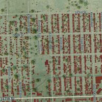 Second close-up of the map of Midlothian, Illinois print showing more streets and buildings