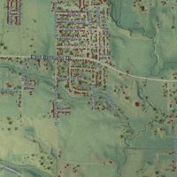 Second close-up of the map of Midway, Illinois print showing more streets and buildings