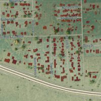 Second close-up of the map of Midway North, Texas print showing more streets and buildings
