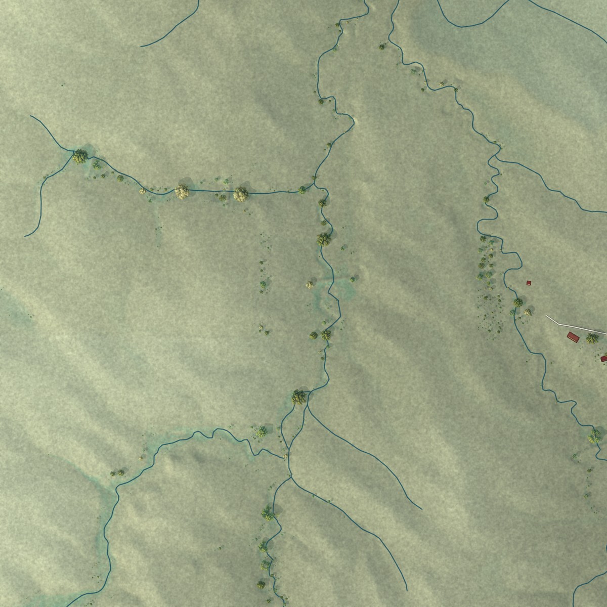 Second close-up of the map of Milesville, South Dakota print showing more streets and buildings