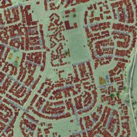 Second close-up of the map of Mililani Town, Hawaii print showing more streets and buildings