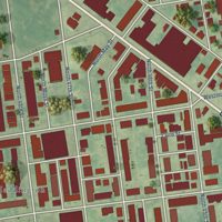 Second close-up of the map of Mill Creek, Philadelphia, Pennsylvania print showing more streets and buildings