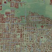 Second close-up of the map of Mill Plain, Washington print showing more streets and buildings