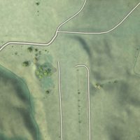Second close-up of the map of Millbrook Colony, South Dakota print showing more streets and buildings