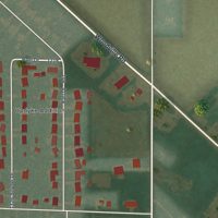 Second close-up of the map of Millbury, Ohio print showing more streets and buildings