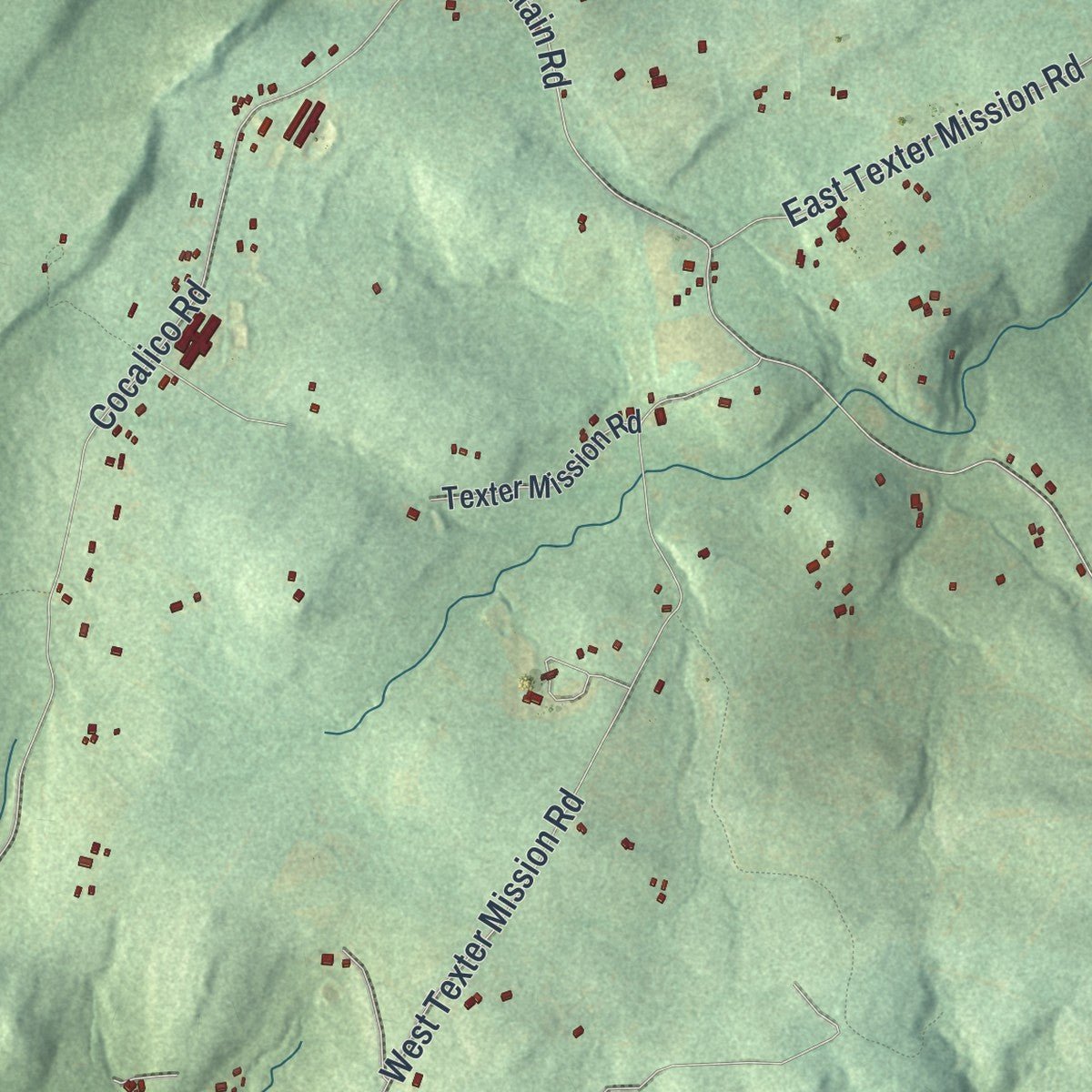 Second close-up of the map of Millcreek, Lebanon County, Pennsylvania print showing more streets and buildings