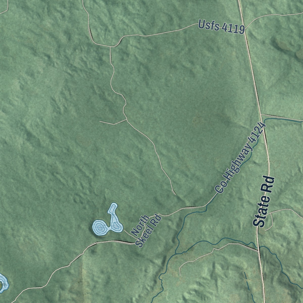 Second close-up of the map of Millen, Michigan print showing more streets and buildings