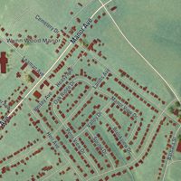 Second close-up of the map of Millersville, Pennsylvania print showing more streets and buildings