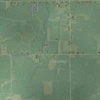 Second close-up of the map of Mills, Midland County, Michigan print showing more streets and buildings