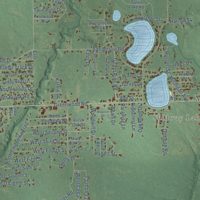 Second close-up of the map of Mills, Ogemaw County, Michigan print showing more streets and buildings