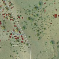 Second close-up of the map of Millsap, Texas print showing more streets and buildings