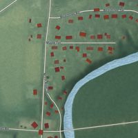Second close-up of the map of Millstone, Somerset County, New Jersey print showing more streets and buildings