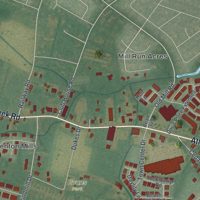 Second close-up of the map of Millville, Delaware print showing more streets and buildings