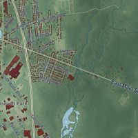 Second close-up of the map of Millville, New Jersey print showing more streets and buildings