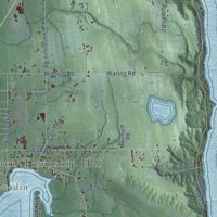 Second close-up of the map of Milton, Antrim County, Michigan print showing more streets and buildings