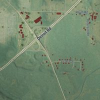 Second close-up of the map of Milton, Cass County, Michigan print showing more streets and buildings