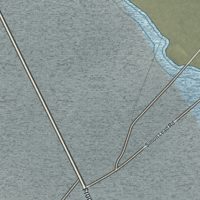 Second close-up of the map of Mina, Nevada print showing more streets and buildings
