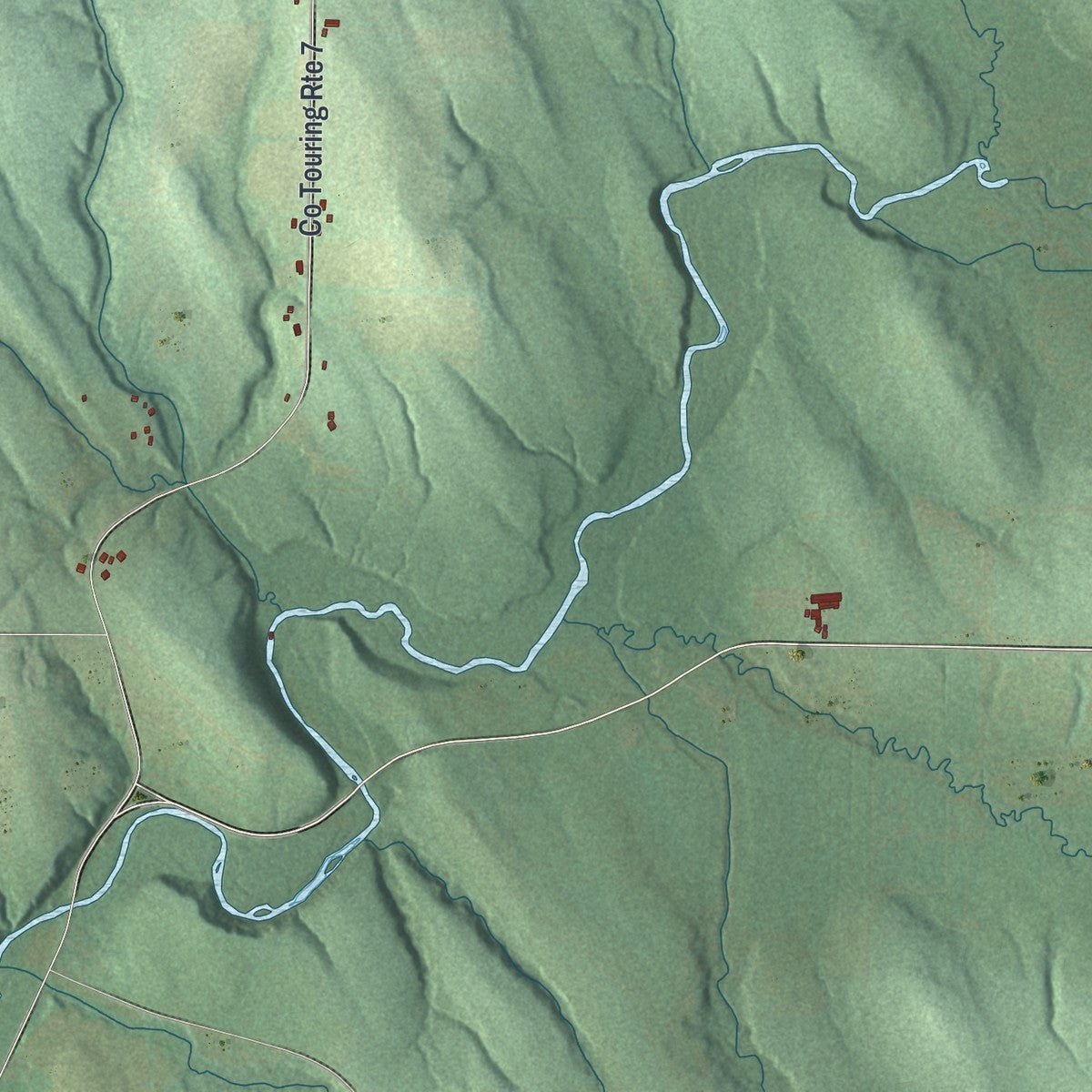 Second close-up of the map of Mina, New York print showing more streets and buildings